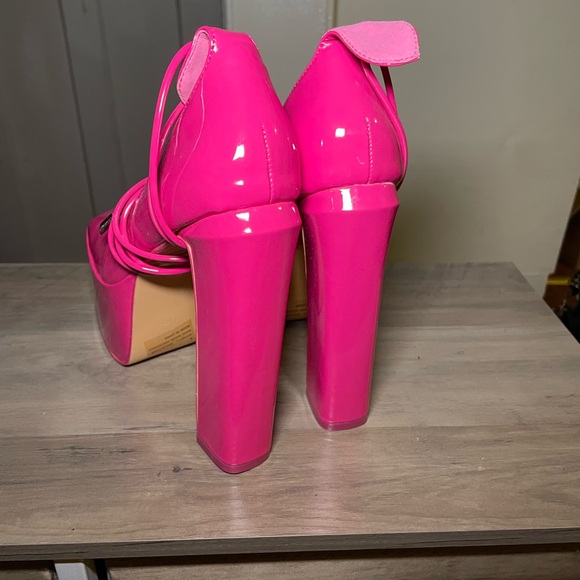 Platform Pink Heels - Picture 2 of 3